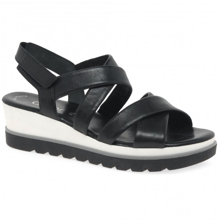 gabor black sandals